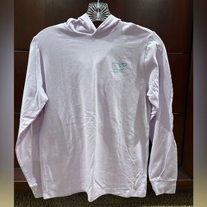 NWT Vineyard Vines Girls Lavender Hooded Long Sleeve Tee Size Youth Medium